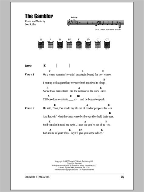 gambler chords